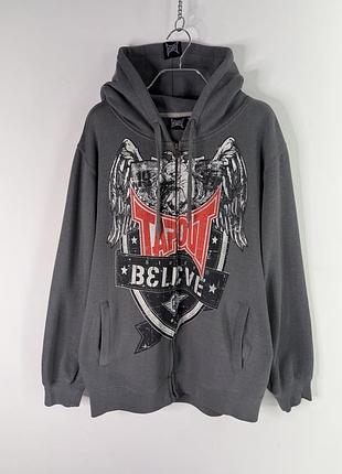 Tapout y2k graphic print fighter full zip hoodie jacket mens xl size