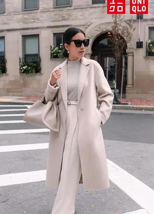 Пальто double face uniqlo