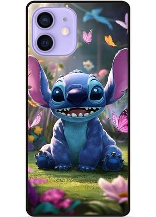 Силиконовый бампер чехол для iphone 12 mini стич и лило stitch