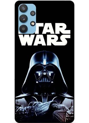 Силиконовый бампер чехол для samsung a32 с рисунком star wars звездные войны дарт вейдер