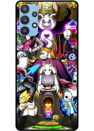 Силиконовый чехол бампер для samsung a32 с рисунком андертейл undertale