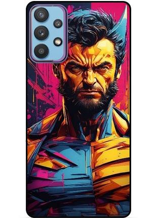 Чехол силиконовый бампер для samsung a32 с рисунком росомаха marvel логан