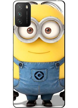 Силиконовый бампер чехол для xiaomi poco m3 с рисунком миньон стюарт minion