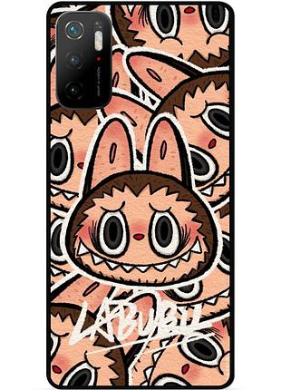 Силиконовый чехол бампер для xiaomi poco m3 pro с рисунком лабубу labubu