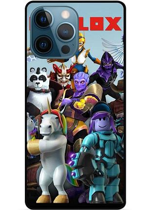 Силиконовый чехол бампер для iphone 13 pro max с рисунком роблокс roblox