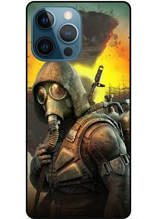 Силіконовий бампер чохол для iphone 14 pro з малюнком stalker сталкер