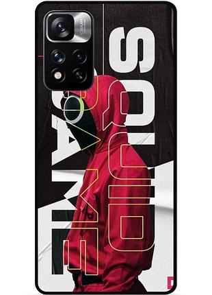 Силіконовий чохол бампер для xiaomi redmi note 11 pro plus 5g з малюнком гра в кальмара