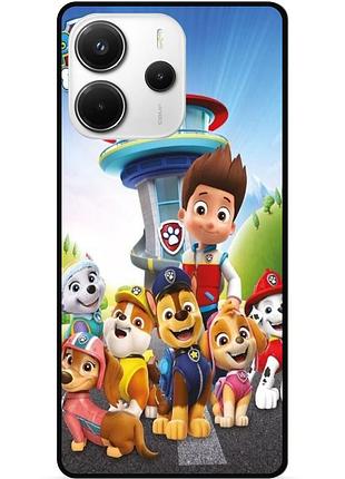 Силіконовий чохол бампер для xiaomi redmi note 14 5g з малюнком щенячий патруль