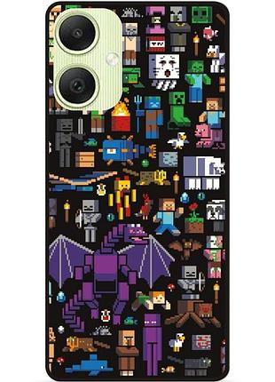 Силиконовый чехол бампер для samsung a06 с картинкой minecraft майнкрафт