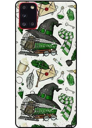 Силиконовый бампер чехол для samsung a31 с картинкой слизерин slytherin гарри поттер harry potter