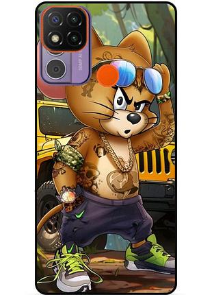 Чехол силиконовый бампер для oppo a15 с рисунком том и джерри