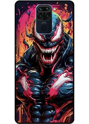 Силіконовий бампер чохол для xiaomi redmi note 9 з малюнком веном marvel venom