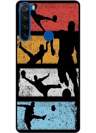 Силіконовий чохол бампер для xiaomi redmi note 8t з малюнком футбол мяч
