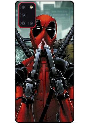 Силиконовый бампер чехол для samsung m51 с рисунком deadpool дэдпул