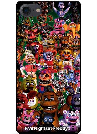 Силиконовый бампер чехол для iphone 8 plus с рисунком аниматроники freddy фредди