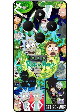 Силіконовий чохол бампер для xiaomi poco c75 з малюнком rick and morty рік і морті
