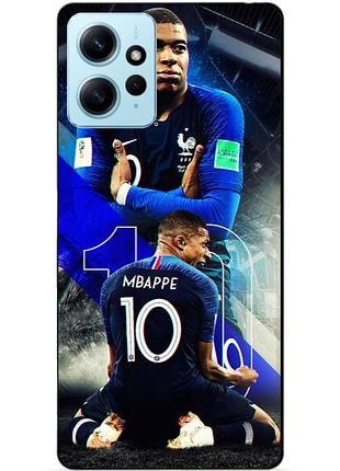 Силиконовый бампер чехол для xiaomi redmi note 12 с рисунком mbappe франция мбаппе