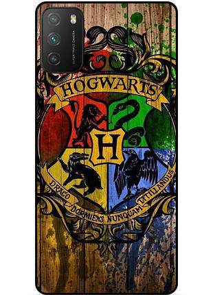 Силиконовый бампер чехол для xiaomi poco m3 с рисунком hogwarts хогвартс гарри поттер harry potter