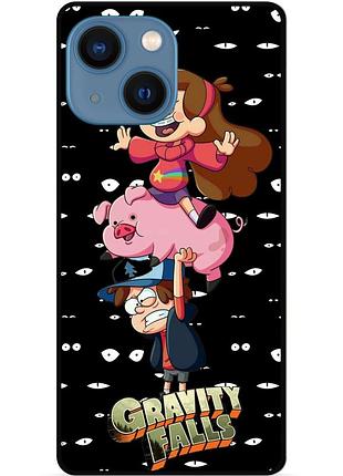 Силиконовый бампер чехол для iphone 15 с картинкой gravity falls гравити фолз