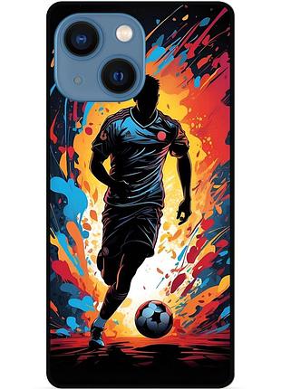 Силіконовий чохол бампер для iphone 14 plus з малюнком футбол мяч