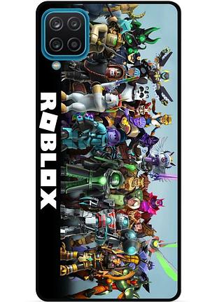 Силиконовый чехол бампер для samsung m32 с рисунком roblox роблокс