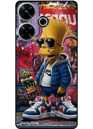 Силіконовий бампер чохол для tecno spark 10c з малюнком барт симпсон marvel simpsons