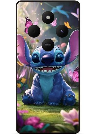 Силиконовый бампер чехол для oppo reno 12f стич и лило stitch
