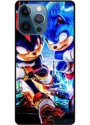 Силиконовый чехол бампер для iphone 13 pro max с картинкой соник sonik шэдоу