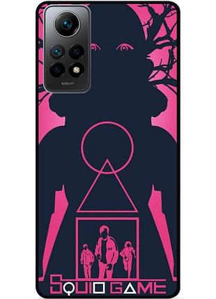 Силіконовий чохол бампер для xiaomi redmi note 12 pro з малюнком гра в кальмара