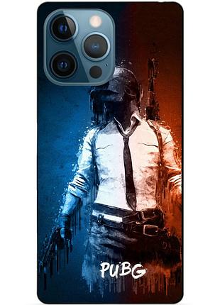 Силиконовый бампер чехол для iphone 13 pro max с рисунком pubg пабг