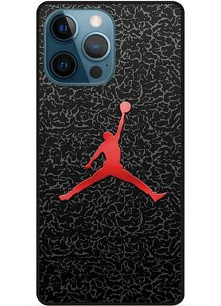 Чехол силиконовый бампер для iphone 15 pro с рисунком jordan джордан