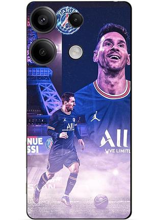 Силиконовый бампер чехол для infinix smart 7 hd с рисунком messi psg месси