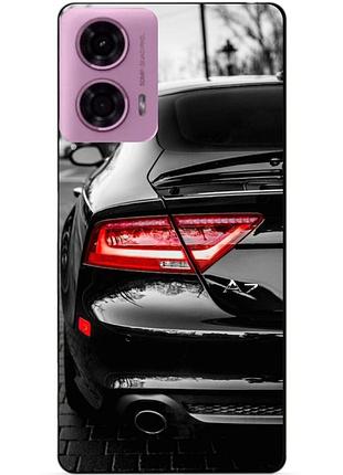 Чехол силиконовый бампер для motorola moto g24 power с рисунком audi ауди машина авто
