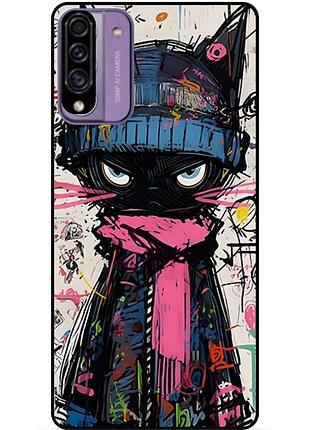 Силіконовий бампер чохол для samsung a7 2018 a750 з малюнком кот аниме marvel
