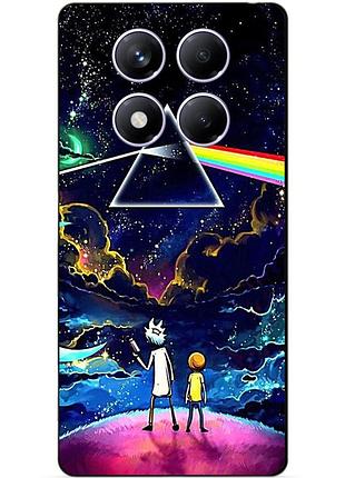 Чехол силиконовый бампер для xiaomi poco x7 с рисунком рик и морти rick and morty