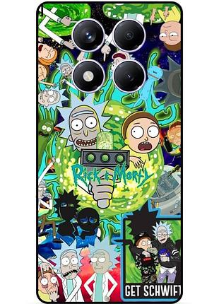 Чехол силиконовый бампер для xiaomi poco x7 с рисунком rick and morty рик и морти