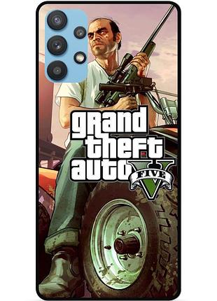 Чехол силиконовый бампер для samsung a32 с картинкой gta гта