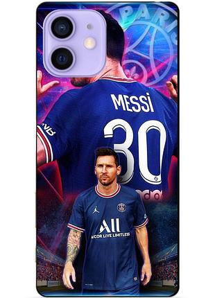 Силіконовий чохол бампер для iphone 12 mini з малюнком мессі псж messi
