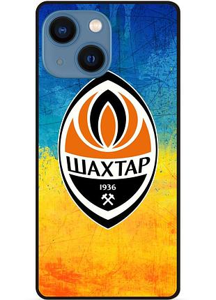Силиконовый чехол бампер для iphone 14 plus с рисунком шахтер донецк