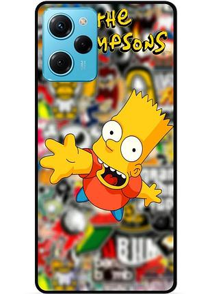 Чехол силиконовый бампер для xiaomi poco x5 pro 5g с рисунком симпсоны simpsons бард