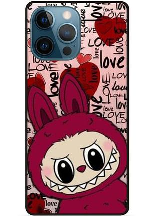 Чехол силиконовый бампер для iphone 15 pro max с рисунком лабубу labubu