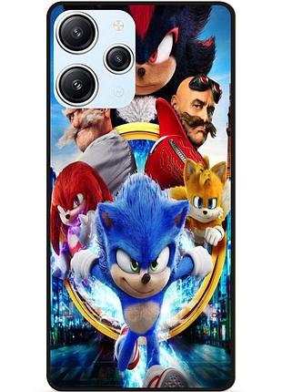 Чехол силиконовый бампер для xiaomi redmi 12 с картинкой соник sonik