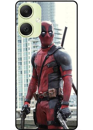 Силиконовый чехол бампер для samsung a06 с рисунком deadpool дэдпул
