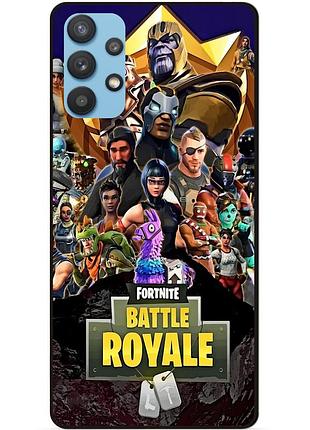 Силиконовый бампер чехол для samsung a32 с рисунком фортнайт fortnite