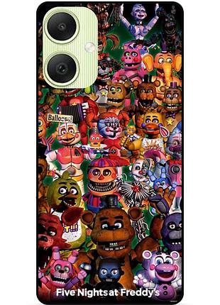 Силиконовый бампер чехол для samsung a06 с рисунком аниматроники freddy фредди