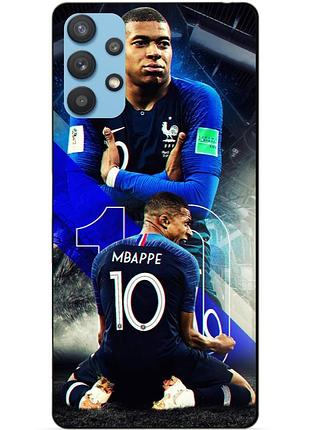 Силиконовый бампер чехол для samsung a32 с рисунком mbappe франция мбаппе