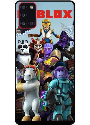 Силіконовий чохол бампер для samsung a21s з малюнком роблокс roblox