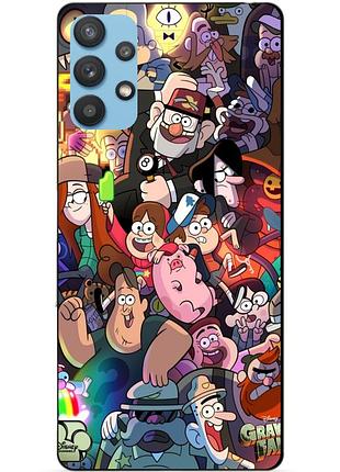 Силиконовый бампер чехол для samsung a32 с рисунком гравити фолз gravity falls