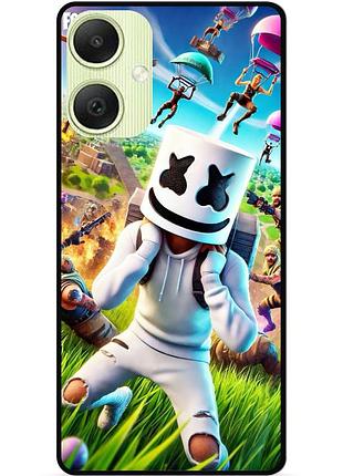 Силиконовый чехол бампер для samsung a06 с рисунком фортнайт fortnite