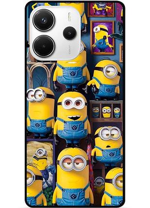 Силиконовый бампер чехол для xiaomi redmi note 14 5g с картинкой миньоны minion